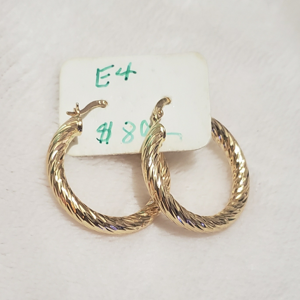 10k Yellow Gold Hoop Earrings